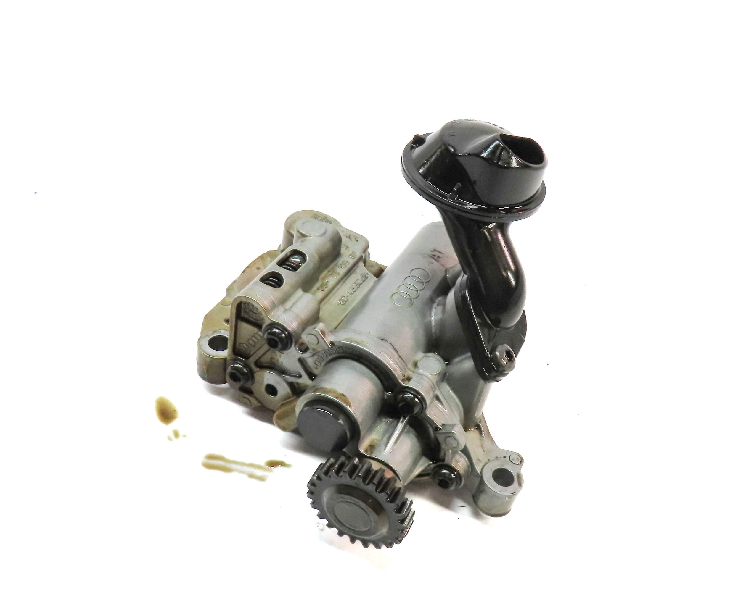 2013 AUDI Q5 (B8 8R) 2.0L CPMA ENGINE OIL PUMP w/ PICKUP TUBE — exact item pictured